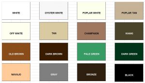 Retractable Screen Housing and Frame Color Options