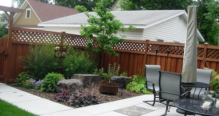 backyard with no patio shade in Atlanta